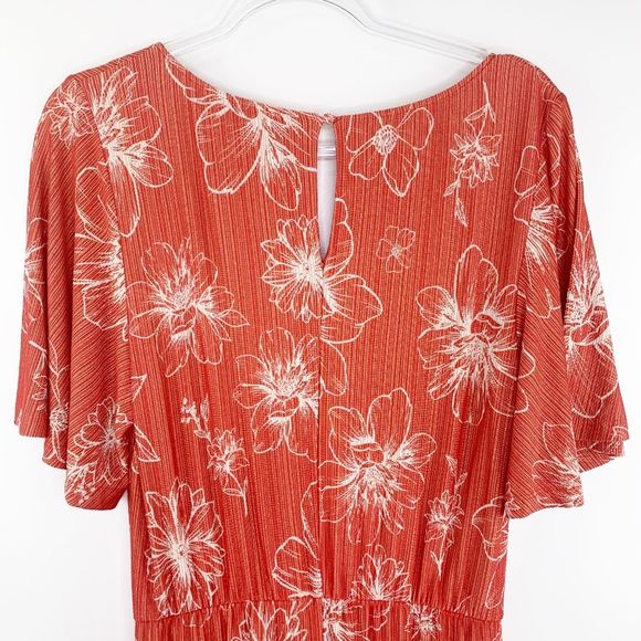 Farm Rio for Anthropologie Jacobella Red Floral Wide Leg Jumpsuit M - Picture 9 of 10